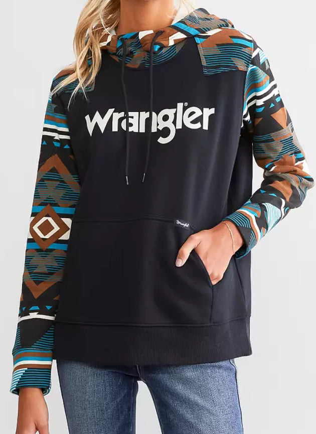 Wrangler Ladies Retro® Punchy Black Pullover Hoodie