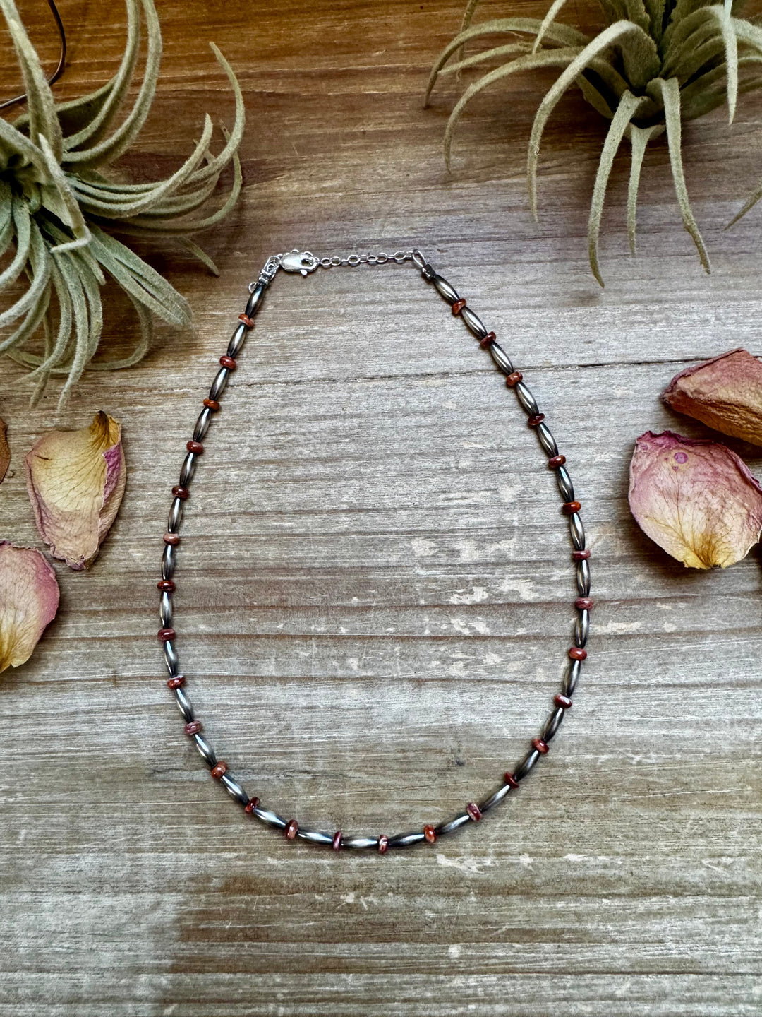 14-Inch Sterling Silver Torpedo & Spiny Oyster Heishi Choker Choker Shopify Collective The Bijoux FAB Jewelry The Bijoux FAB Jewelry