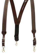 Load image into Gallery viewer, Nocona Belt Mens Basic Basket Leather Suspender Brown/Black
