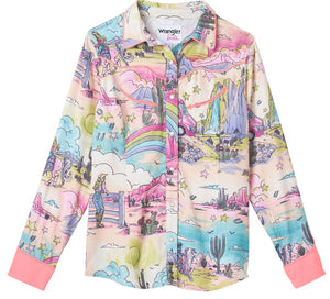Wrangler® X Barbie Western Shirt with Piping - Multi