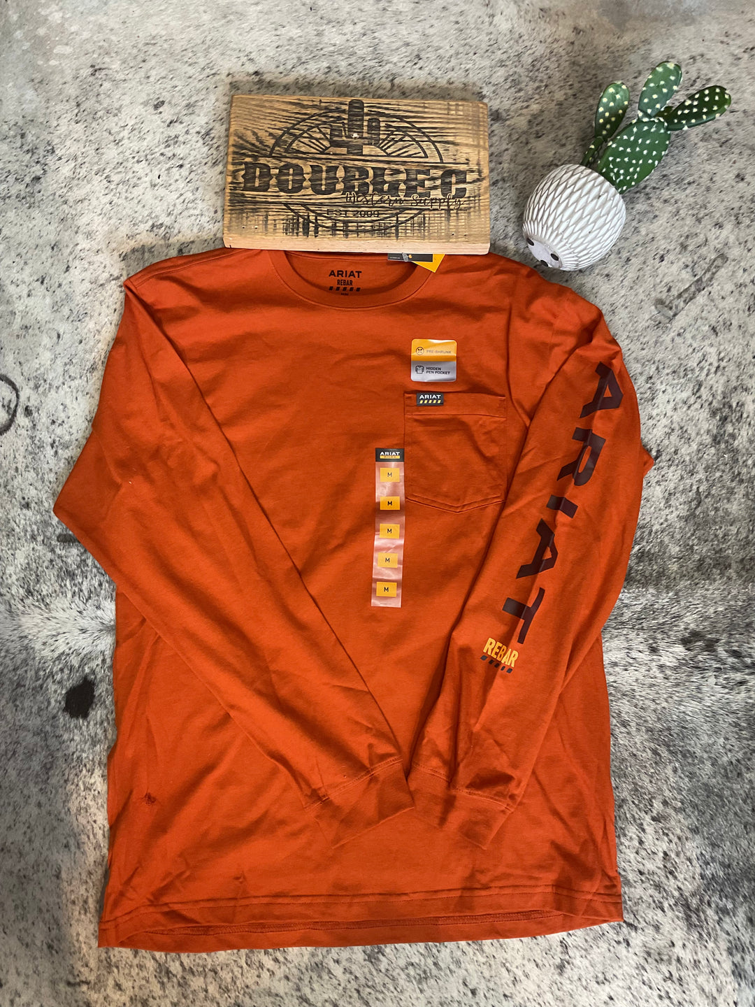 MNS Rebar Cotton Strong Standard Logo Pocket T-Shirt 10062759 Long Sleeve T Shirt ariatmens Ariat