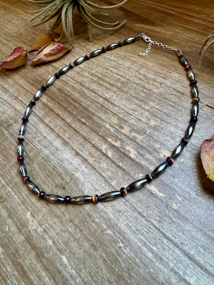 Sterling Silver Torpedo & Purple Spiny Oyster Choker – 14-Inch Choker Shopify Collective The Bijoux FAB Jewelry The Bijoux FAB Jewelry