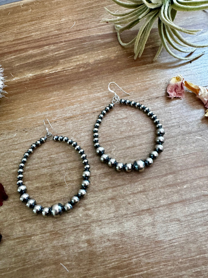 Only Sterling Silver Pearls Hoops Earrings Shopify Collective The Bijoux FAB Jewelry The Bijoux FAB Jewelry