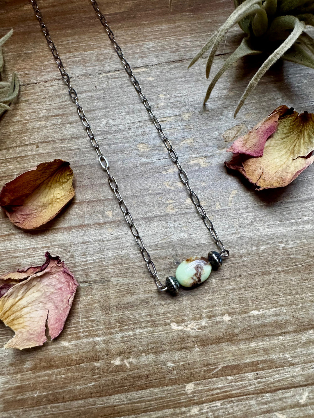 16-Inch Lemon Turquoise Magnesite Necklace with Sterling Saucer Pearls Necklaces Shopify Collective The Bijoux FAB Jewelry The Bijoux FAB Jewelry