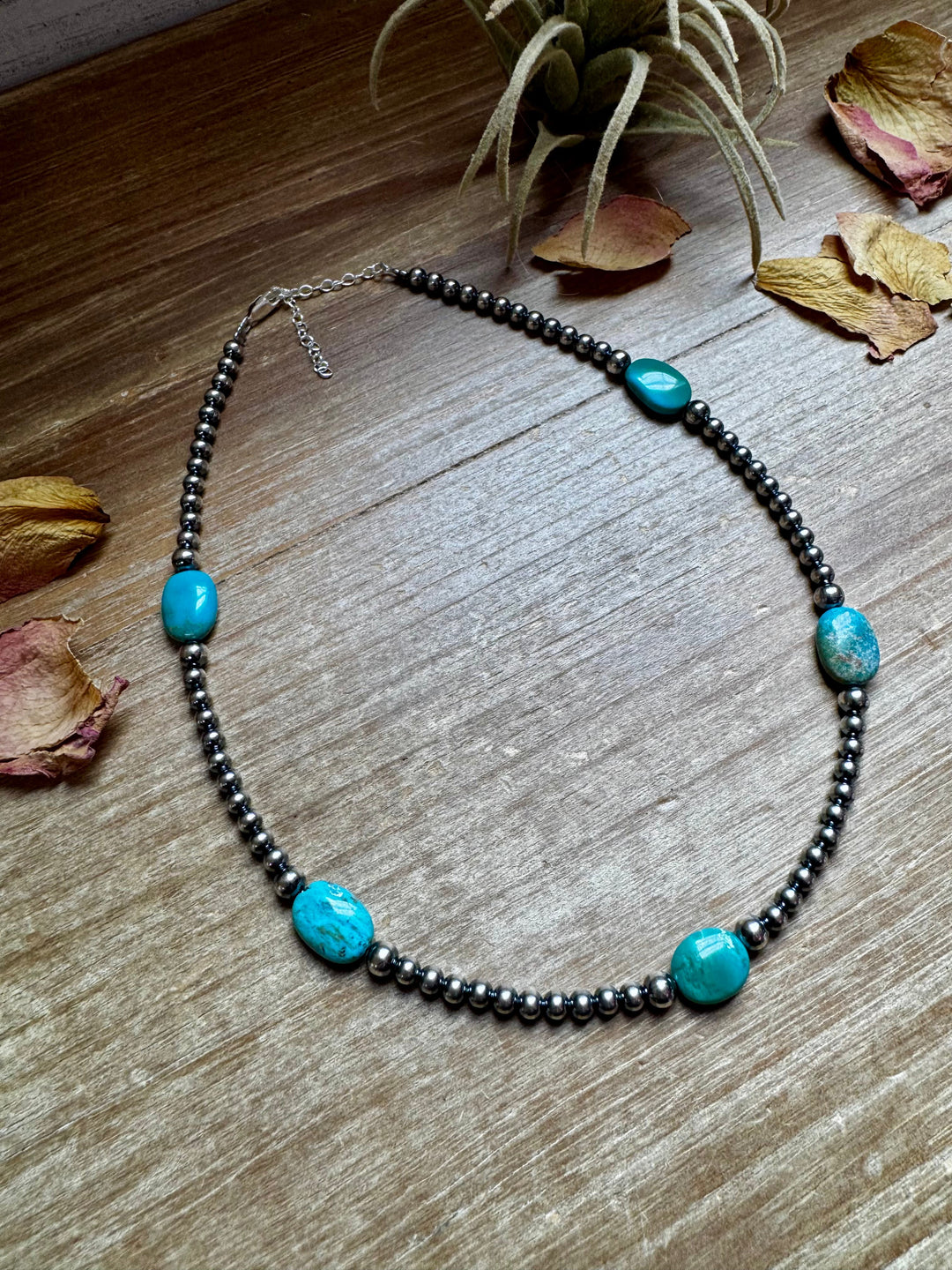 15-Inch Turquoise Necklace with 4mm & 5mm Beads Necklaces Shopify Collective The Bijoux FAB Jewelry The Bijoux FAB Jewelry