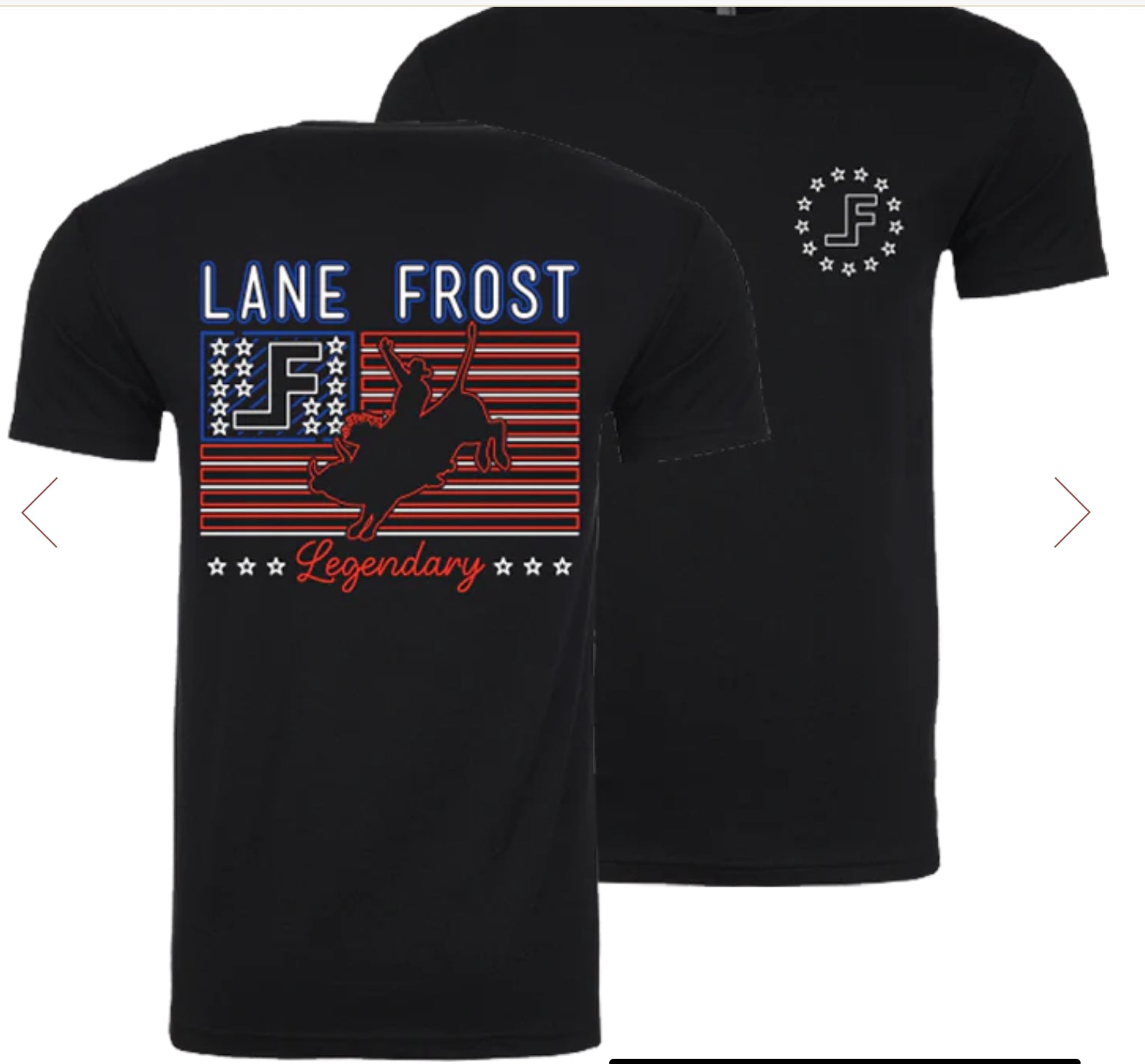 Lane Frost Neon Patriot Tee T Shirt Lane Frost