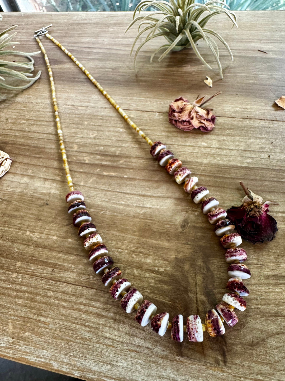 26 Inch purple spiny with turquoise & shell Necklaces Shopify Collective The Bijoux FAB Jewelry The Bijoux FAB Jewelry