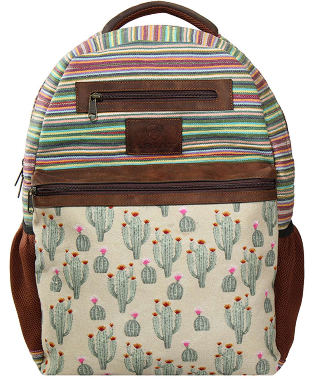 ARIAT STRIPED SERAPE CACTUS LEATHER BACKPACK Double C Western Supply