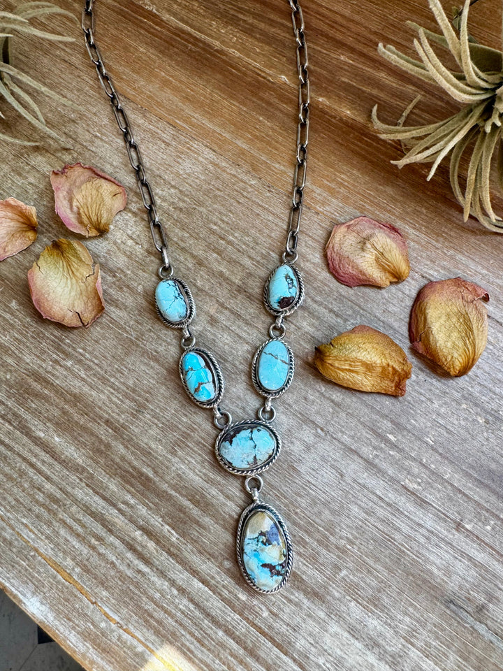 Golden Hills Turquoise Necklace – Sterling Silver, 22 inch necklaces Shopify Collective The Bijoux FAB Jewelry The Bijoux FAB Jewelry