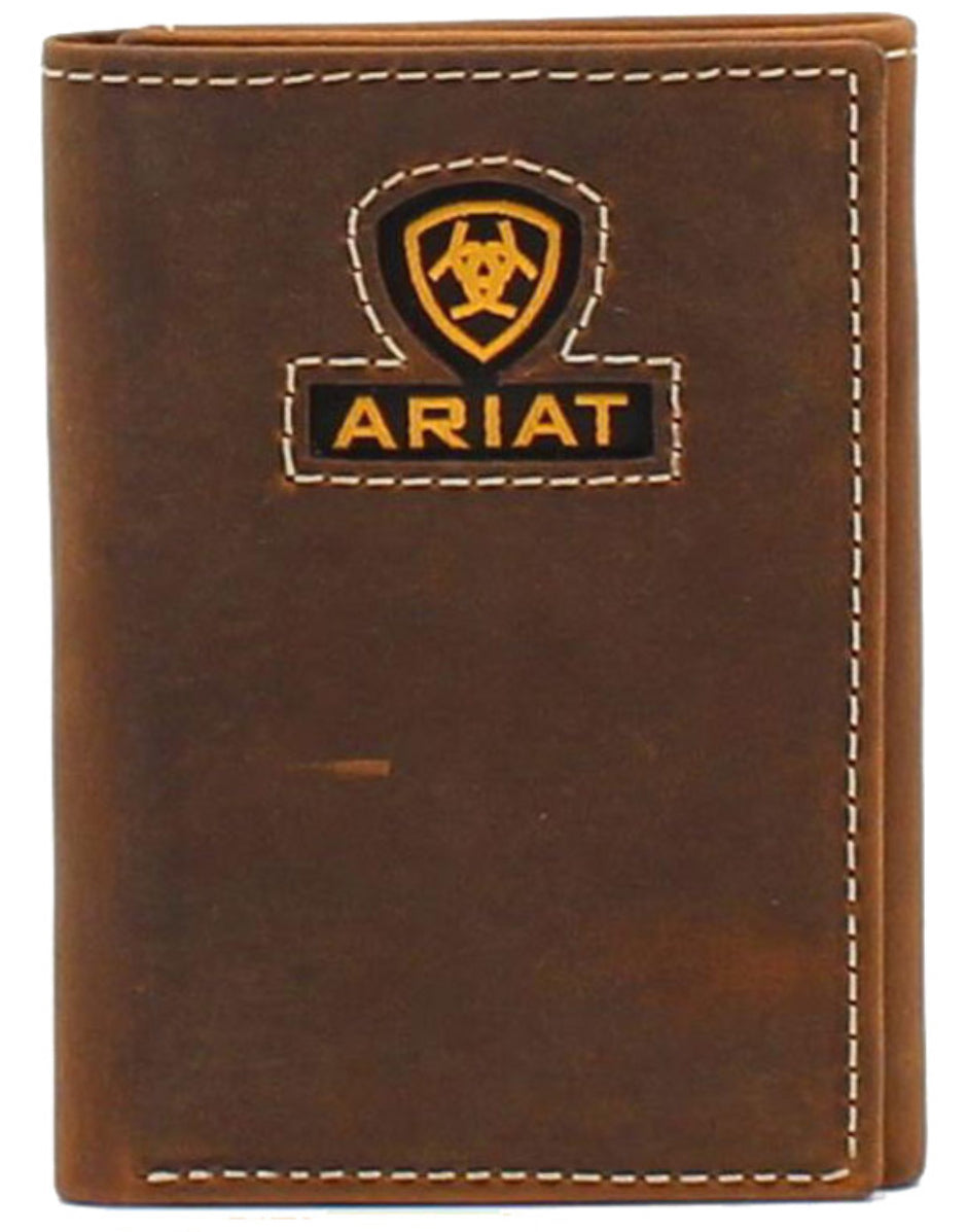 Trifold Wallet W Ariat Logo Ribbon Inlay