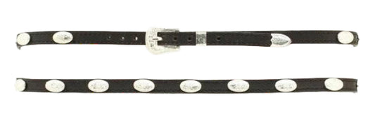 Twister Leather With Silver Conchos Hatband Hatband M & F