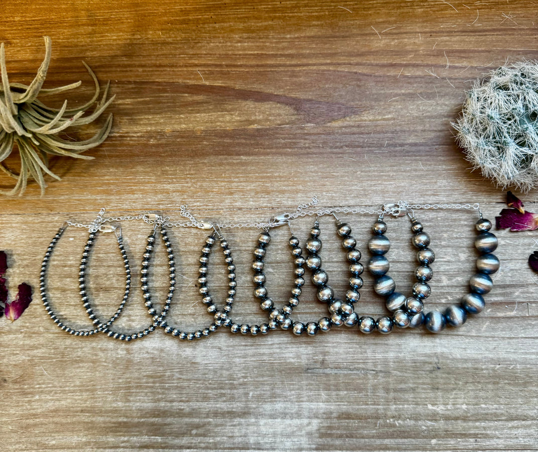 Sterling Silver Pearl Bracelet – Available in All Sizes Bracelets Shopify Collective The Bijoux FAB Jewelry The Bijoux FAB Jewelry