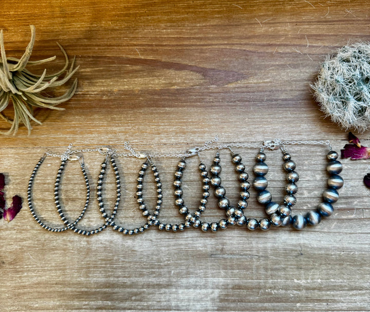 Sterling Silver Pearl Bracelet – Available in All Sizes Bracelets Shopify Collective The Bijoux FAB Jewelry The Bijoux FAB Jewelry