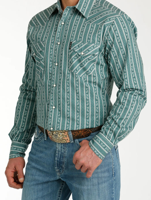 Cinch Mens LS Modern Print Snap Shirt Cinch