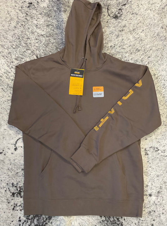 Ariat Men's Rebar Graphic Hoodie Chocolate Chip/Golden Brown Hoodie ariatmens Ariat