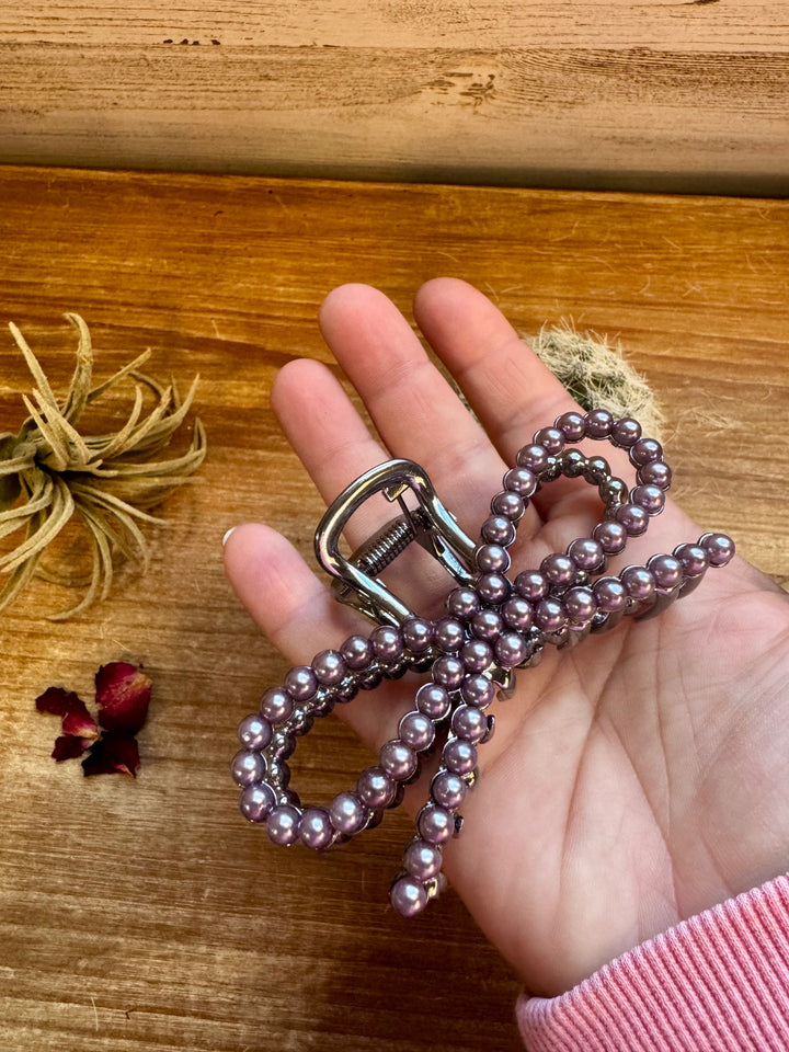 Bow Pearl hair clips hair clip Shopify Collective The Bijoux FAB Jewelry The Bijoux FAB Jewelry