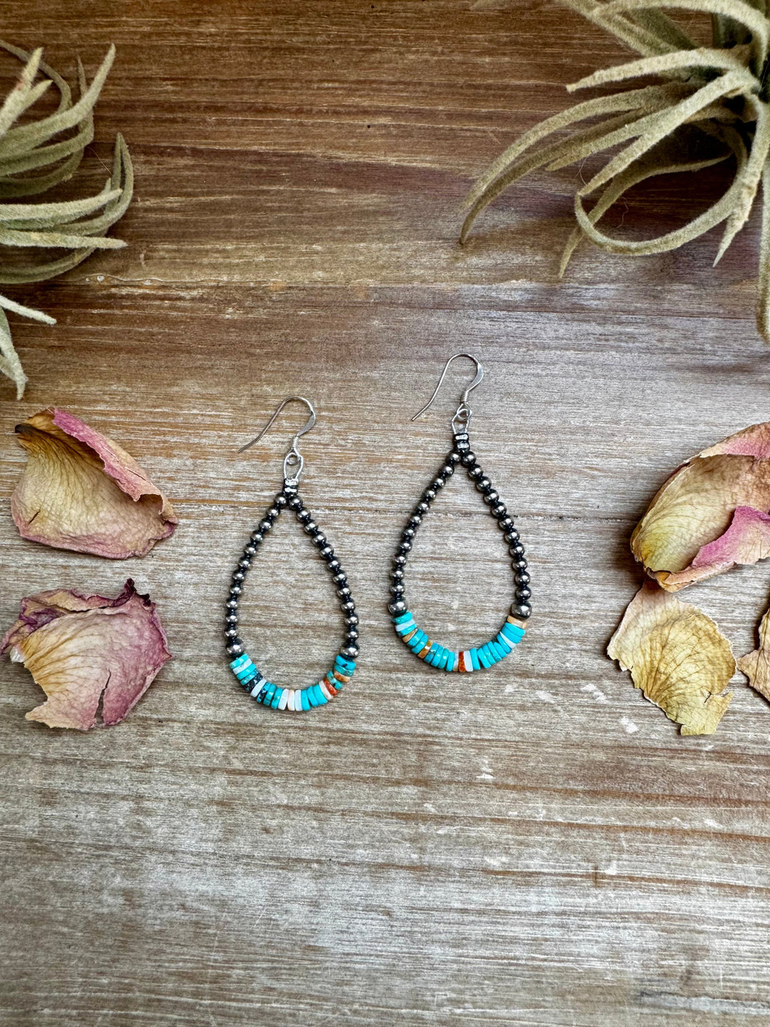 Sterling Silver Pearl & Colorful Heishi Drop Earrings Earrings Shopify Collective The Bijoux FAB Jewelry The Bijoux FAB Jewelry