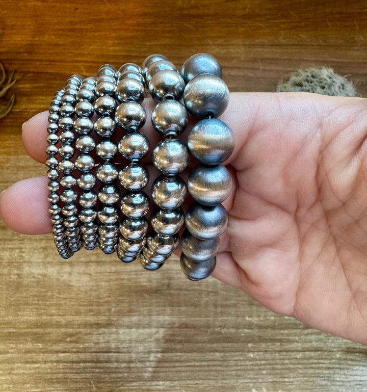 Sterling Silver Pearl Bracelet – Available in All Sizes Bracelets Shopify Collective The Bijoux FAB Jewelry The Bijoux FAB Jewelry