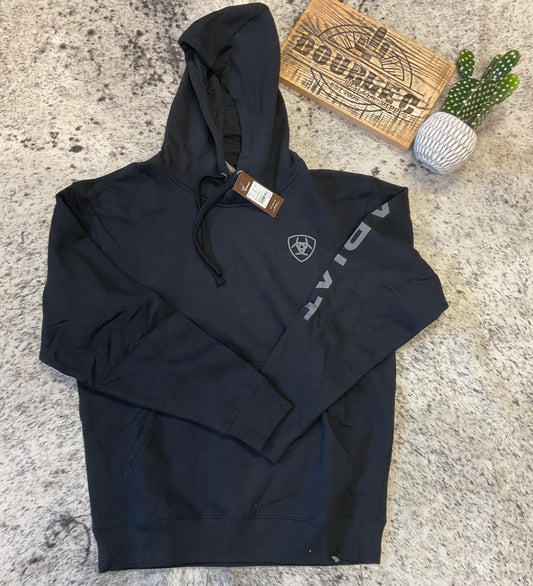 Ariat Men's Logo Hoodie Black/Gray Hoodie ariatmens Ariat