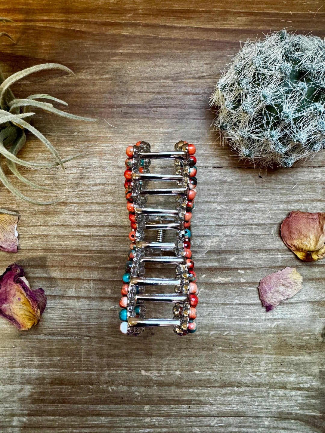 Orange & Turquoise bow hair clips hair clip Shopify Collective The Bijoux FAB Jewelry The Bijoux FAB Jewelry