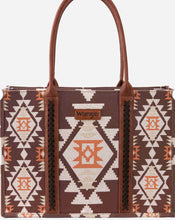 Load image into Gallery viewer, Wrangler Allover Aztec Dual Sided Print Canvas Wide Tote
