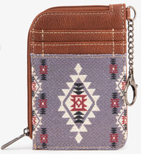 Load image into Gallery viewer, Wrangler Allover Aztec Print Mini Zip Card Case
