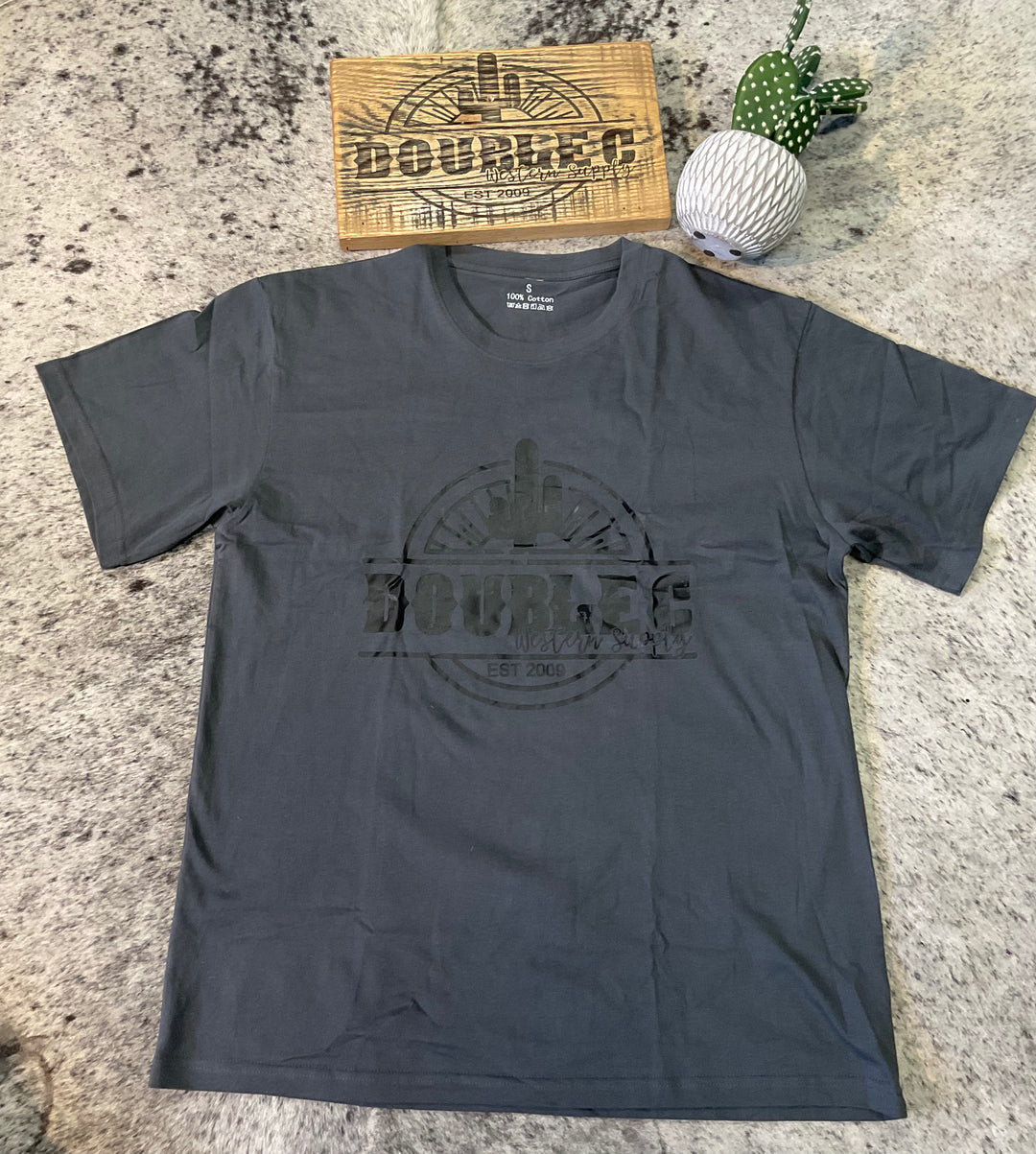 Double C Cactus Logo T Shirt T Shirt Double C Western Supply
