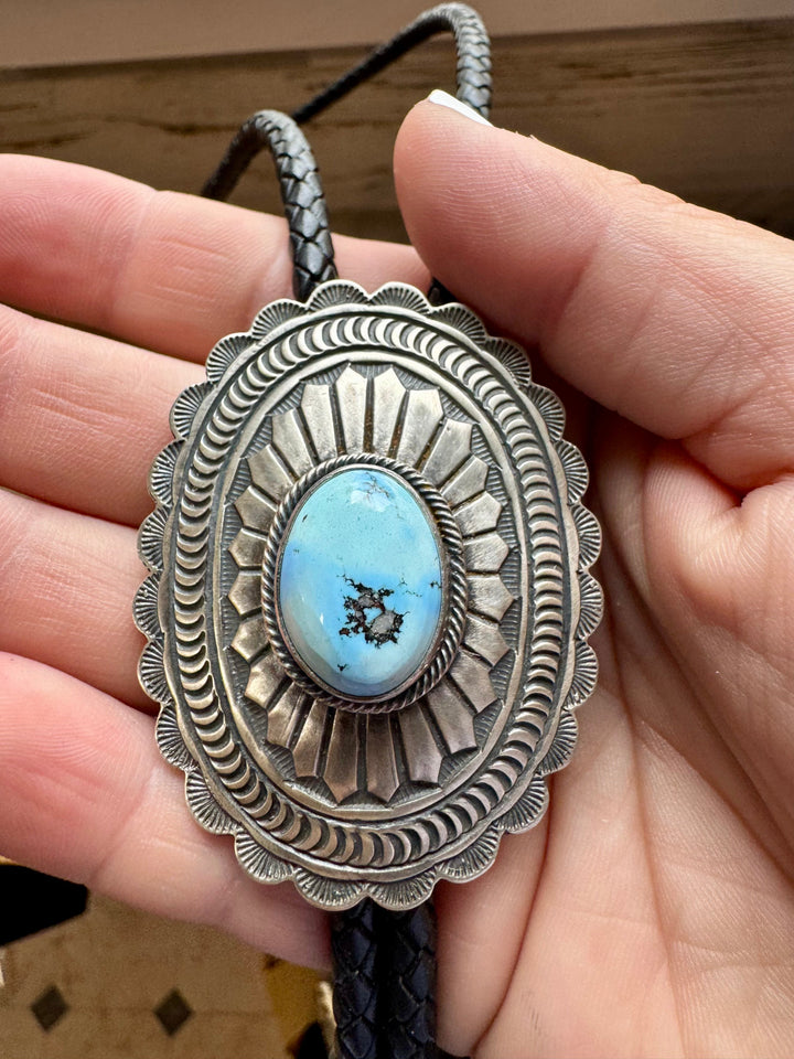 Golden Hill turquoise Bolo and Sterling silver Necklaces Shopify Collective The Bijoux FAB Jewelry The Bijoux FAB Jewelry