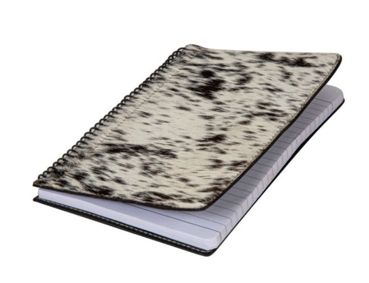 Mind Streamer Hair-on Hide Diary in Black & White Myra