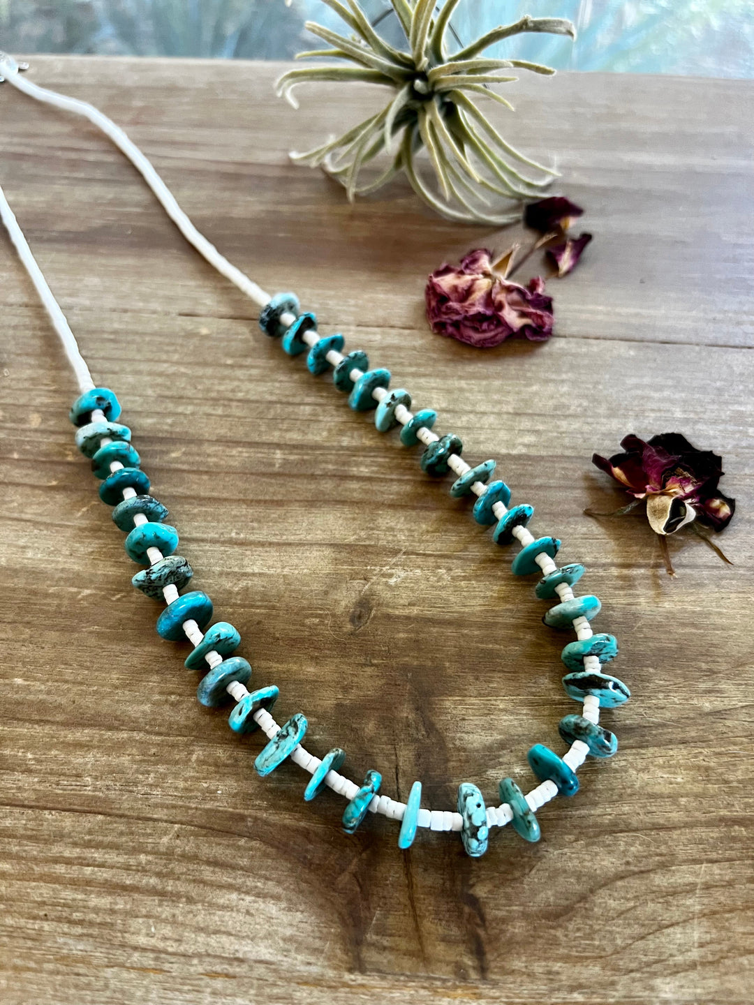 26 inch long blue disk turquoise necklace Necklaces Shopify Collective The Bijoux FAB Jewelry The Bijoux FAB Jewelry