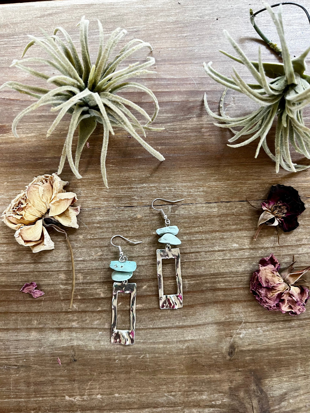 None polish turquoise dangle earrings rectangle Earrings Shopify Collective The Bijoux FAB Jewelry The Bijoux FAB Jewelry