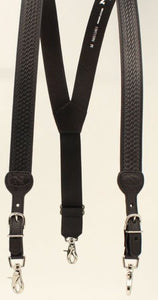 Nocona Belt Mens Basic Basket Leather Suspender Brown/Black