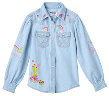 Load image into Gallery viewer, Wrangler® X Barbie Balloon Sleeve Blouse - Denim
