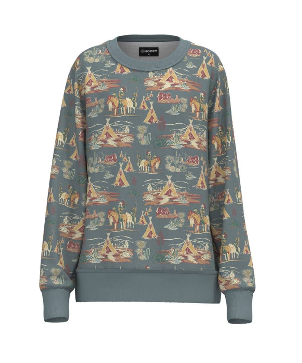 Hooey Women's Stallion Crew Sweatshirt - HH1327BL Sweatshirt Hooey