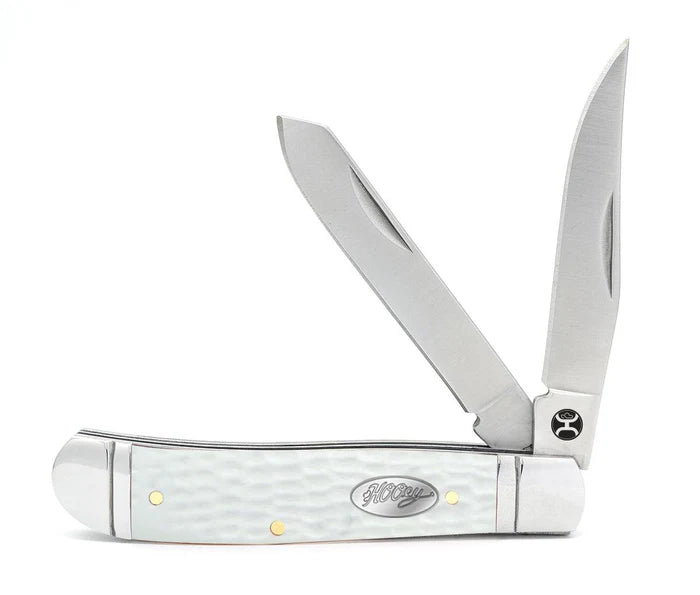 Hooey "White Jig Bone Trapper" Knife, Large Knife Hooey