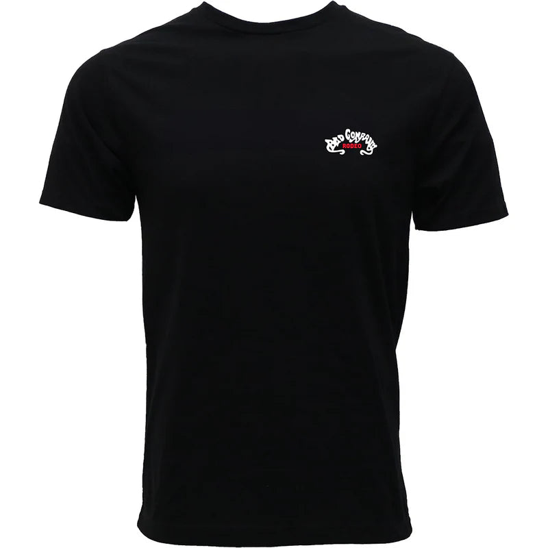 Bad Company T-shirt Black w/Red & White Logo HT1831BK Shirt hooey Men's Hooey