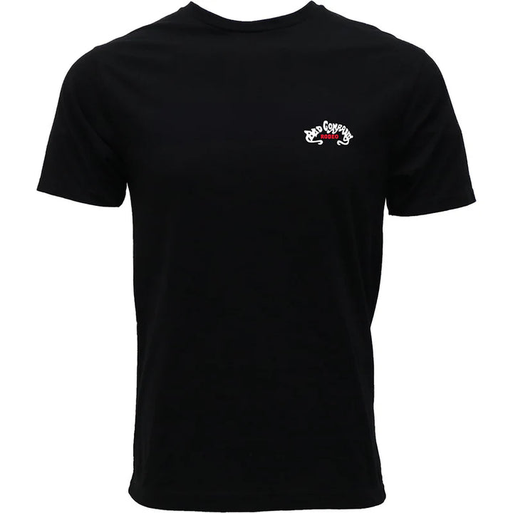 Bad Company T-shirt Black w/Red & White Logo HT1831BK Shirt hooey Men's Hooey