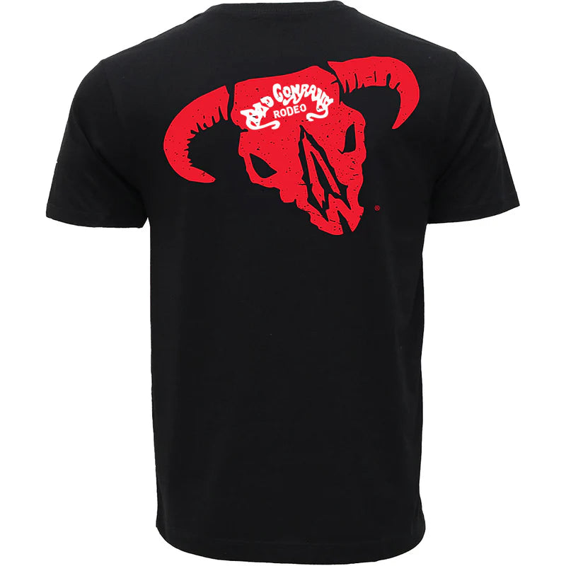 Bad Company T-shirt Black w/Red & White Logo HT1831BK Shirt Hooey