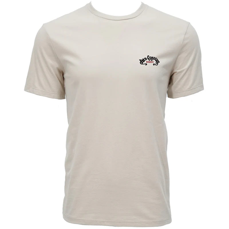 Bad Company T-shirt Cream w/Red & Cream Logo HT1831CR Shirt Hooey