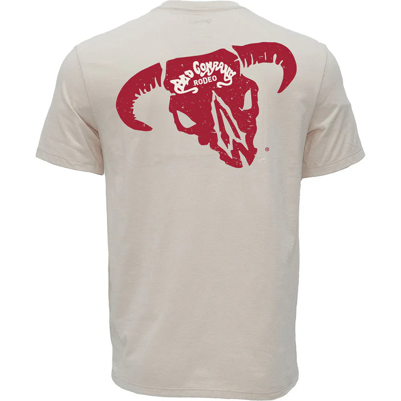 Bad Company T-shirt Cream w/Red & Cream Logo HT1831CR Shirt Hooey