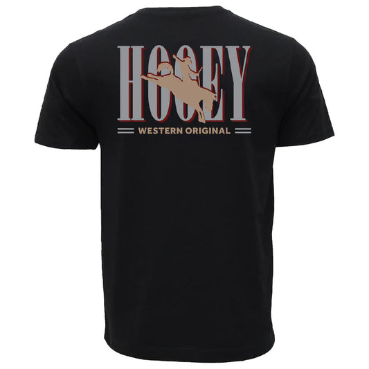 Hooey "Wild Ride" T-shirt Black w/Tan & Grey Hooey Logo HT1911BK T Shirt Hooey