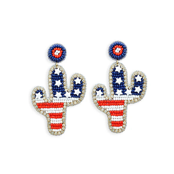 MYRA SPANGLED CACTUS BEADED EARRINGS Myra