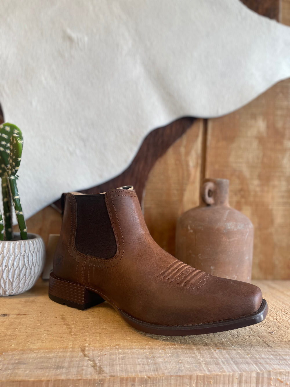 Ariat Booker Ultra Square Toe Rough Tan Men’s Boots Ariat