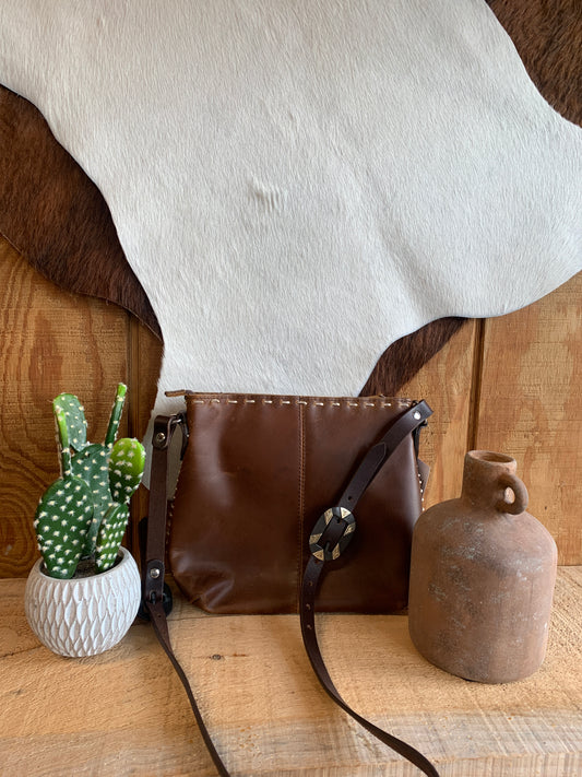 DISTRESSED LEATHER SLING BAG Purse equibrand