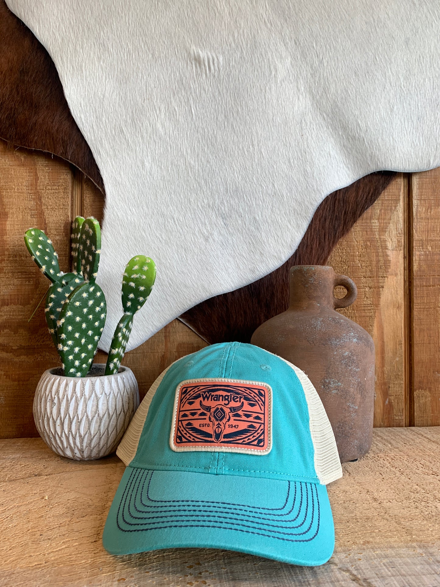 Wrangler Teal Skull Cap Cap WRANGLER