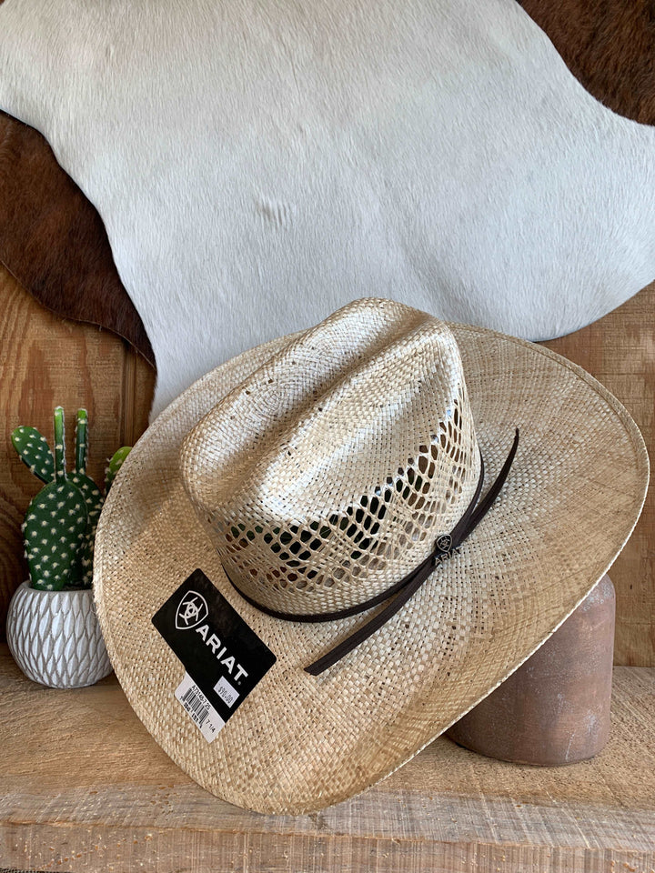 ARIAT NATURAL MEN'S TWISTED WEAVE STRAW HAT ariat ariatmens Men's Ariat