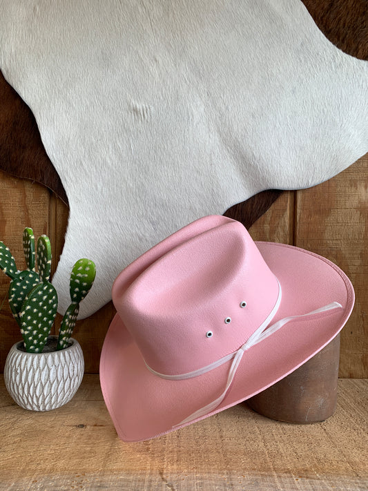 Western Express Pink Straw Kids Hat