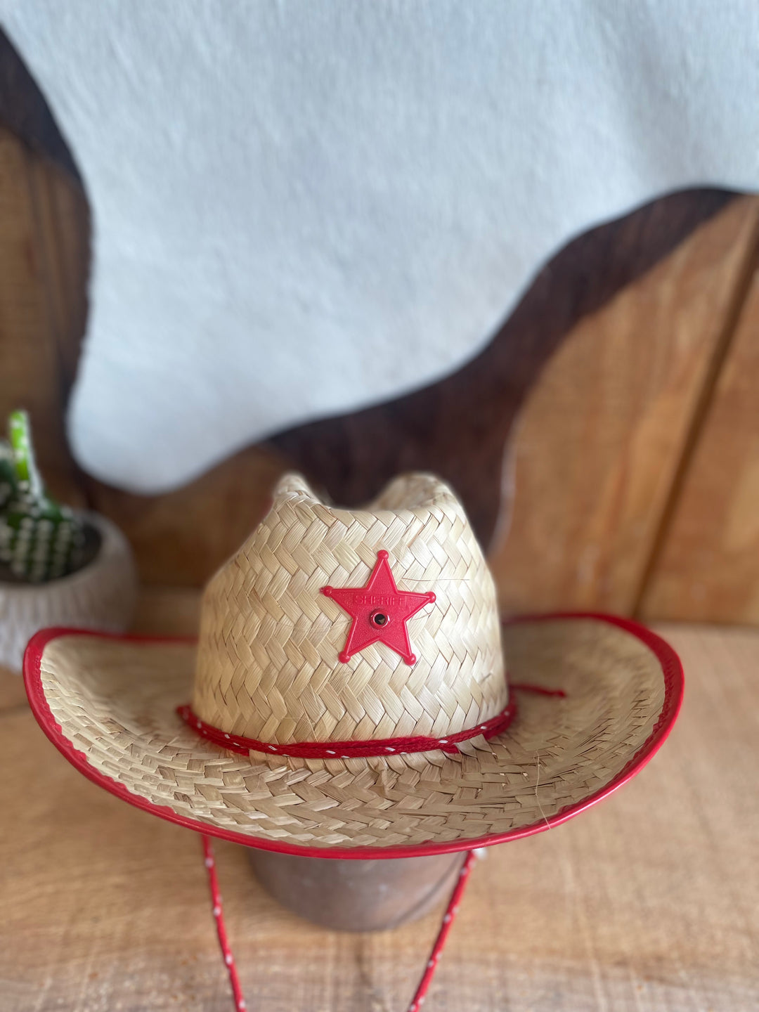 Palm straw hat Western express