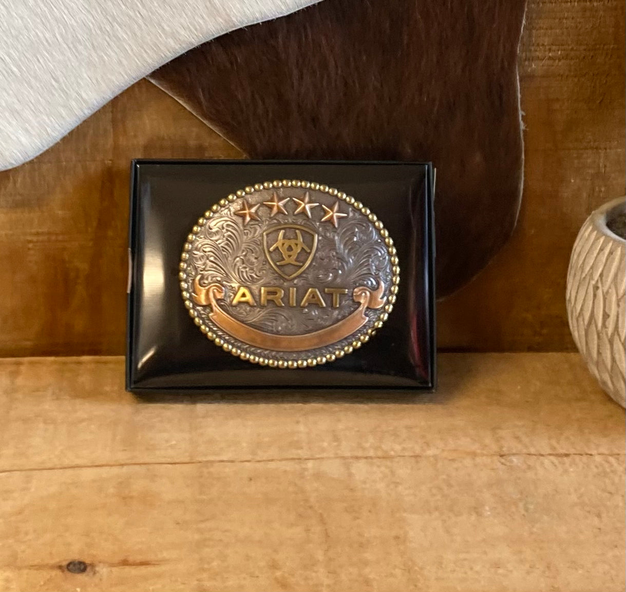 Ariat Men's Stars Oval Belt Buckle Ariat