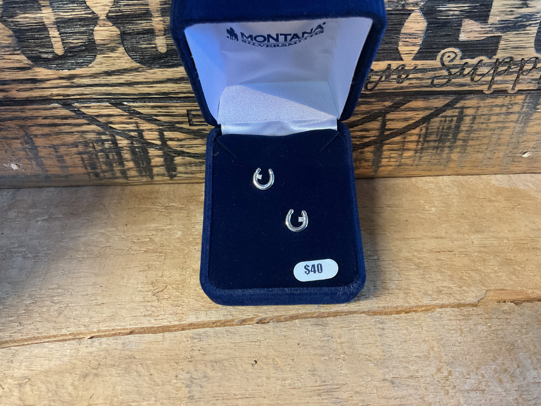 Montana Silversmiths Little Light Horseshoe Earrings - ER5867 Earrings Women's Montana Silversmiths